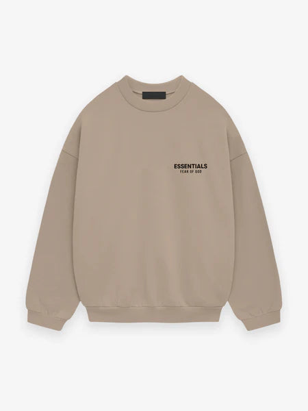 Fear of God ESSENTIALS Fleece Crewneck in Desert Sand